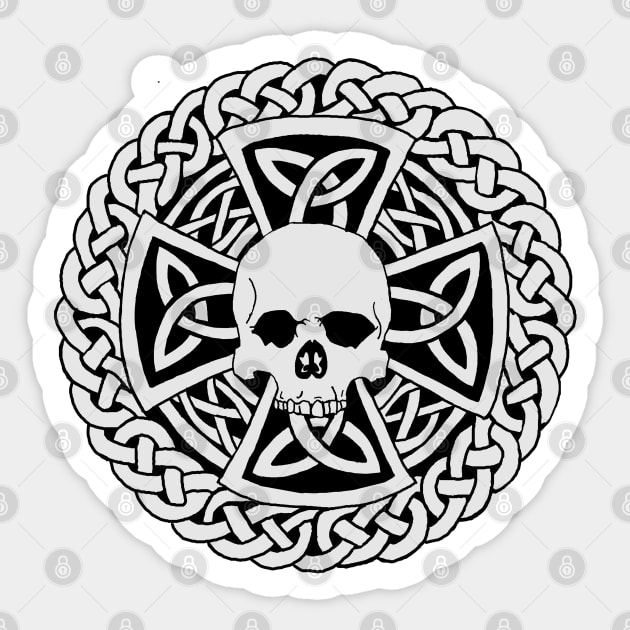 Skull Cross Sticker by Astrablink7